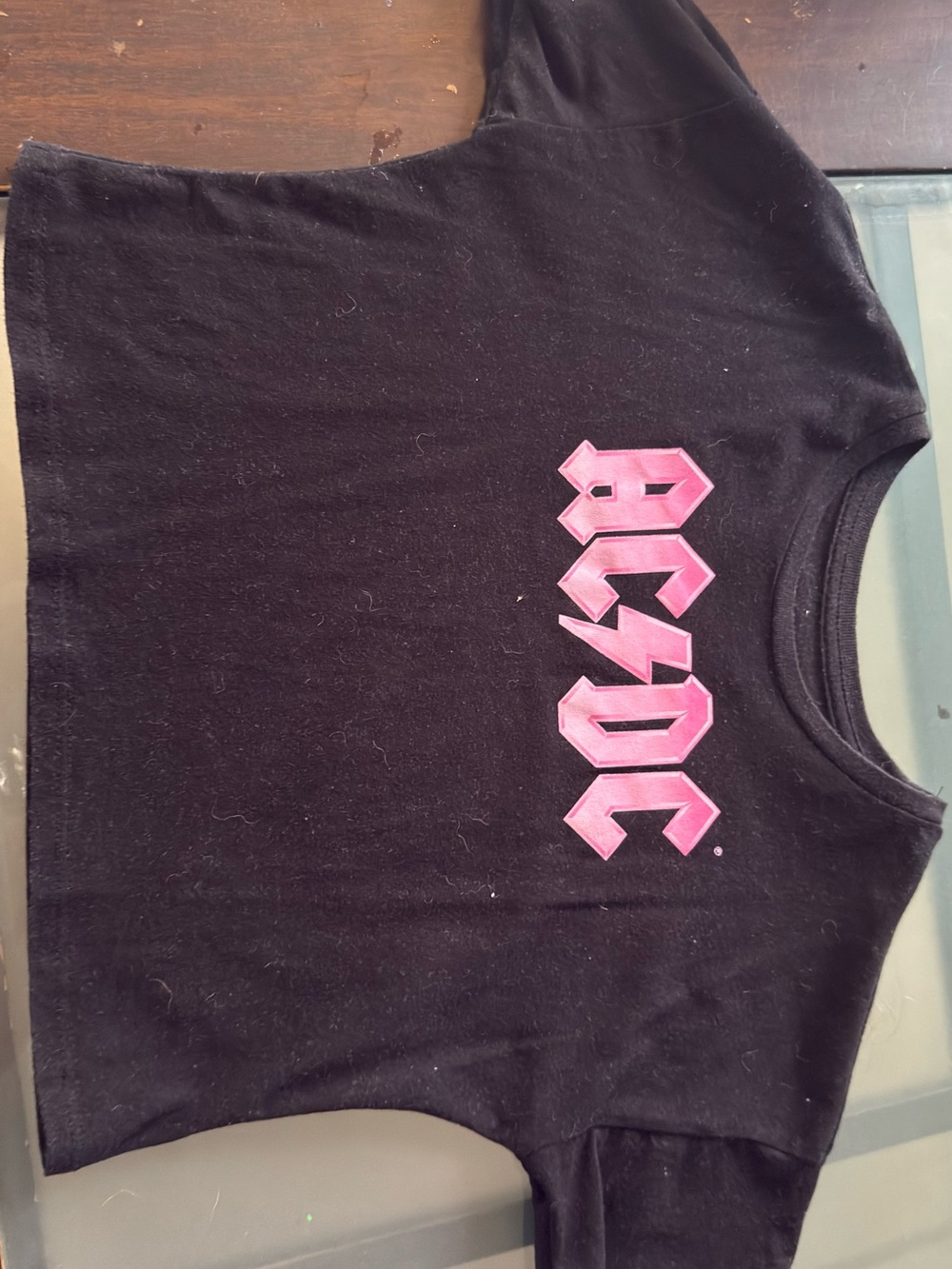 wonder nation Black Tee with Pink Logo